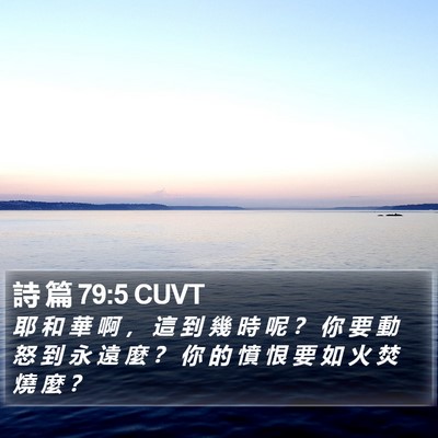 詩 篇 79:5 CUVT Bible Verse Image