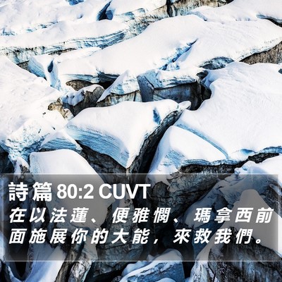 詩 篇 80:2 CUVT Bible Verse Image