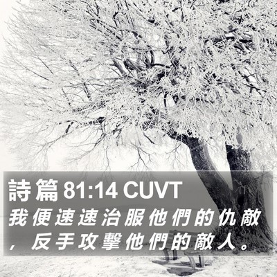 詩 篇 81:14 CUVT Bible Verse Image