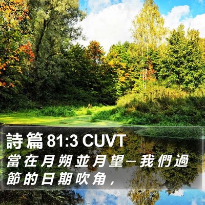 詩 篇 81:3 CUVT Bible Verse Image