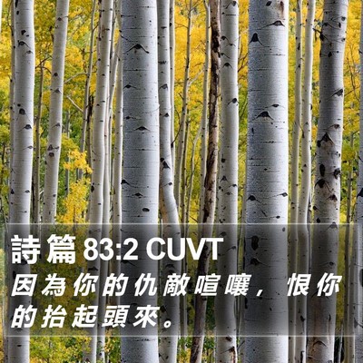 詩 篇 83:2 CUVT Bible Verse Image