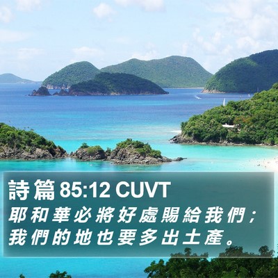 詩 篇 85:12 CUVT Bible Verse Image