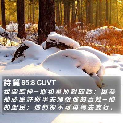 詩 篇 85:8 CUVT Bible Verse Image