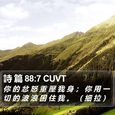 詩 篇 88:7 CUVT Bible Verse Image