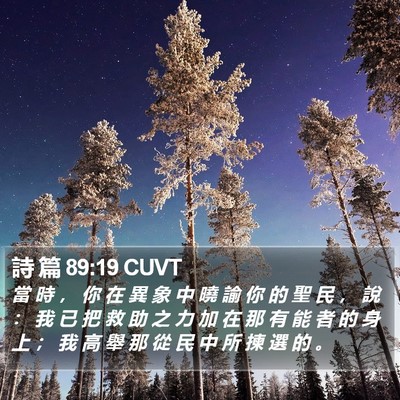 詩 篇 89:19 CUVT Bible Verse Image