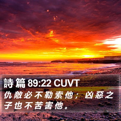 詩 篇 89:22 CUVT Bible Verse Image