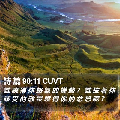 詩 篇 90:11 CUVT Bible Verse Image