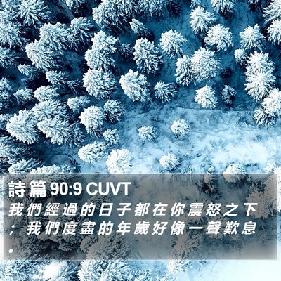 詩 篇 90:9 CUVT Bible Verse Image