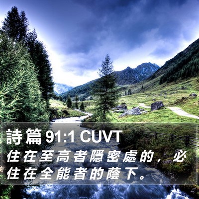 詩 篇 91:1 CUVT Bible Verse Image