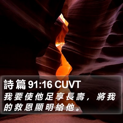 詩 篇 91:16 CUVT Bible Verse Image