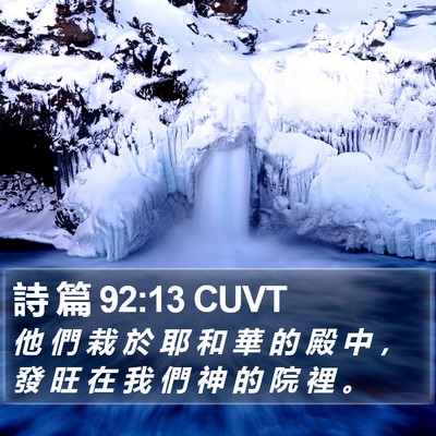 詩 篇 92:13 CUVT Bible Verse Image