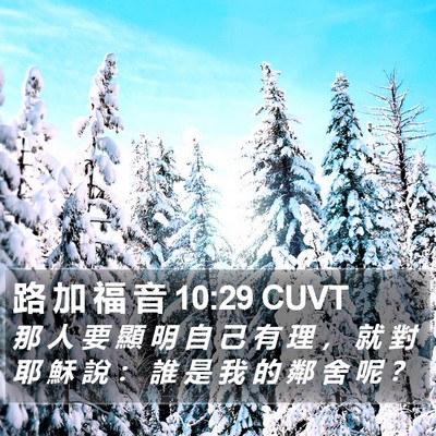路 加 福 音 10:29 CUVT Bible Verse Image