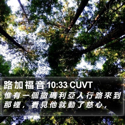 路 加 福 音 10:33 CUVT Bible Verse Image