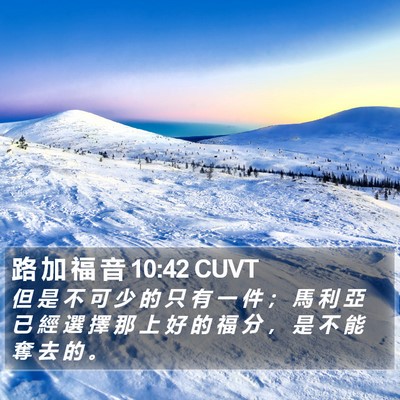 路 加 福 音 10:42 CUVT Bible Verse Image