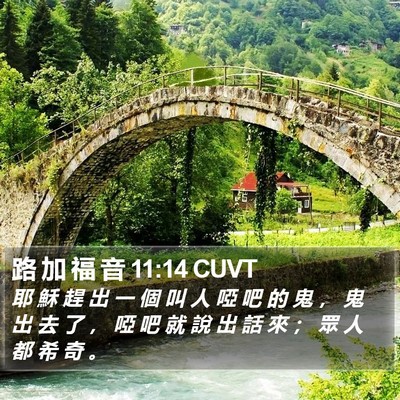 路 加 福 音 11:14 CUVT Bible Verse Image