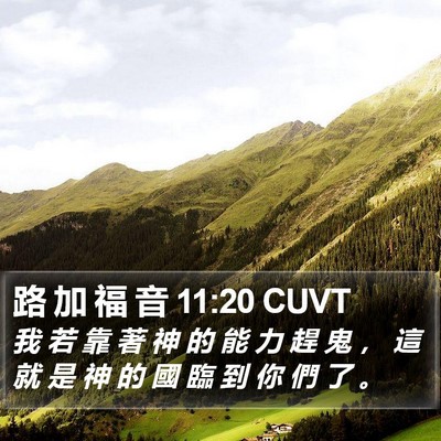 路 加 福 音 11:20 CUVT Bible Verse Image
