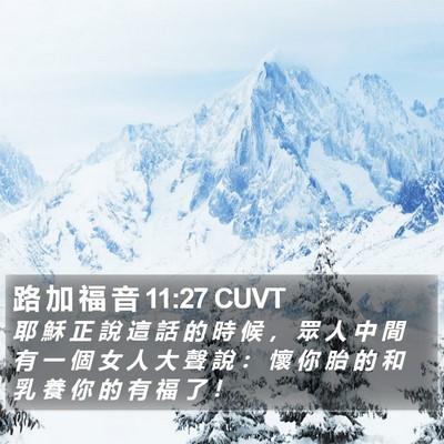 路 加 福 音 11:27 CUVT Bible Verse Image