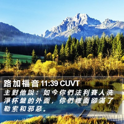 路 加 福 音 11:39 CUVT Bible Verse Image