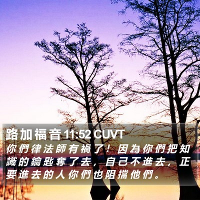 路 加 福 音 11:52 CUVT Bible Verse Image