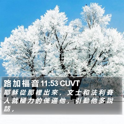 路 加 福 音 11:53 CUVT Bible Verse Image