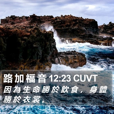 路 加 福 音 12:23 CUVT Bible Verse Image