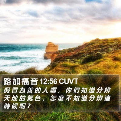 路 加 福 音 12:56 CUVT Bible Verse Image