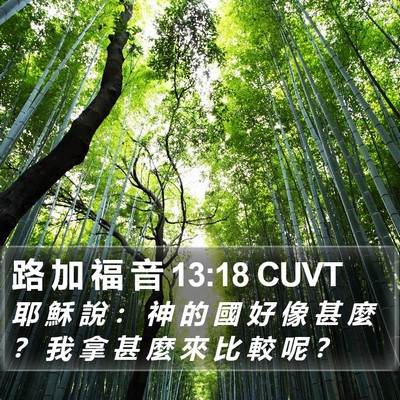 路 加 福 音 13:18 CUVT Bible Verse Image
