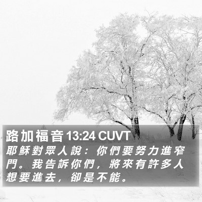 路 加 福 音 13:24 CUVT Bible Verse Image