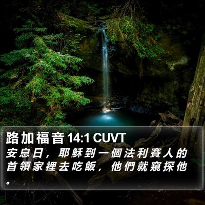 路 加 福 音 14:1 CUVT Bible Verse Image