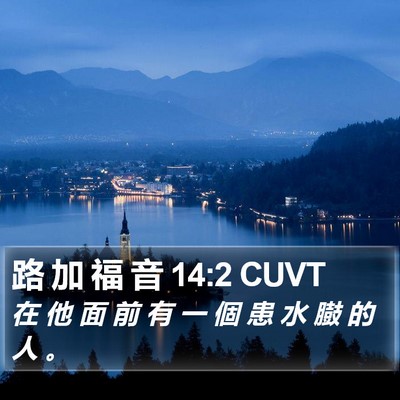 路 加 福 音 14:2 CUVT Bible Verse Image