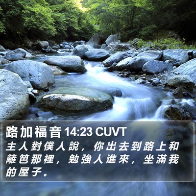 路 加 福 音 14:23 CUVT Bible Verse Image