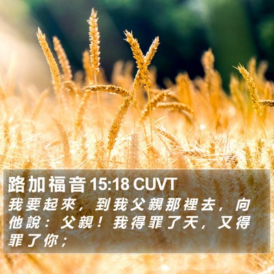 路 加 福 音 15:18 CUVT Bible Verse Image