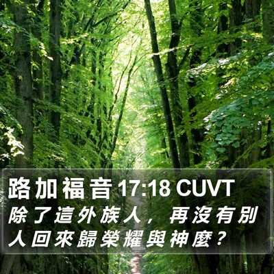 路 加 福 音 17:18 CUVT Bible Verse Image