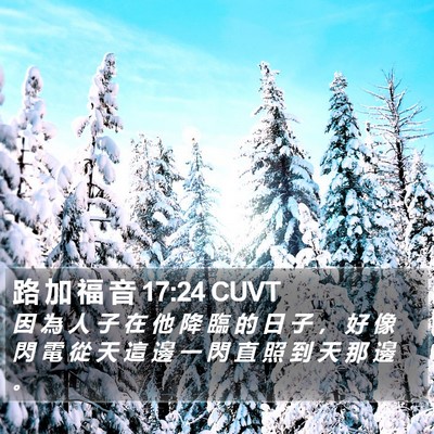 路 加 福 音 17:24 CUVT Bible Verse Image