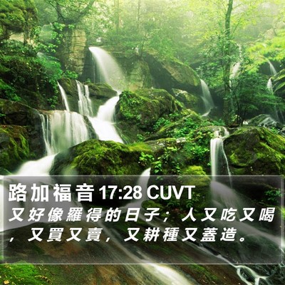 路 加 福 音 17:28 CUVT Bible Verse Image