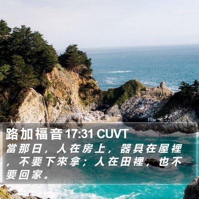 路 加 福 音 17:31 CUVT Bible Verse Image