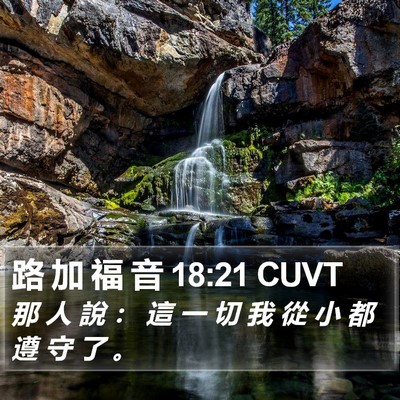 路 加 福 音 18:21 CUVT Bible Verse Image
