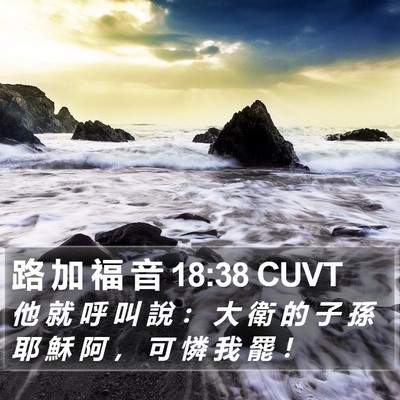 路 加 福 音 18:38 CUVT Bible Verse Image