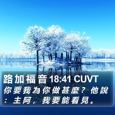 路 加 福 音 18:41 CUVT Bible Verse Image