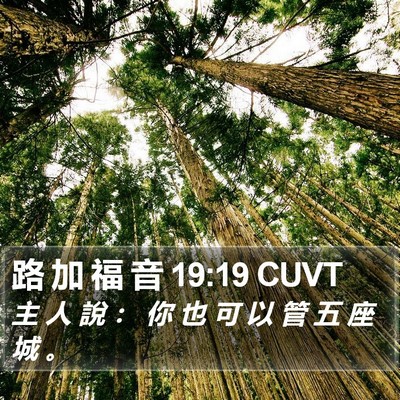 路 加 福 音 19:19 CUVT Bible Verse Image