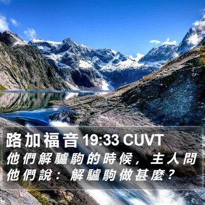 路 加 福 音 19:33 CUVT Bible Verse Image