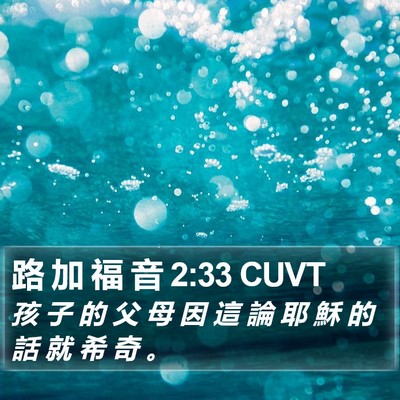 路 加 福 音 2:33 CUVT Bible Verse Image