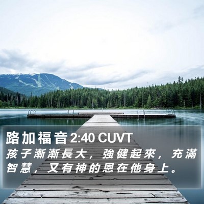 路 加 福 音 2:40 CUVT Bible Verse Image