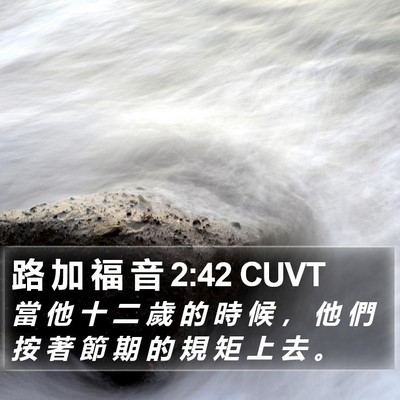 路 加 福 音 2:42 CUVT Bible Verse Image