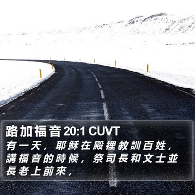 路 加 福 音 20:1 CUVT Bible Verse Image