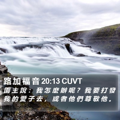 路 加 福 音 20:13 CUVT Bible Verse Image