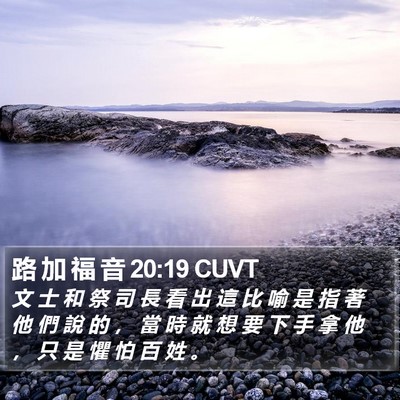 路 加 福 音 20:19 CUVT Bible Verse Image