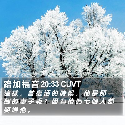路 加 福 音 20:33 CUVT Bible Verse Image