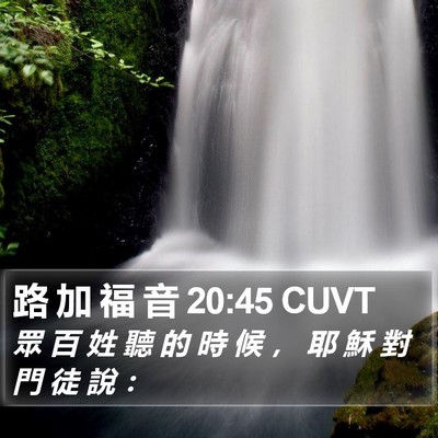 路 加 福 音 20:45 CUVT Bible Verse Image