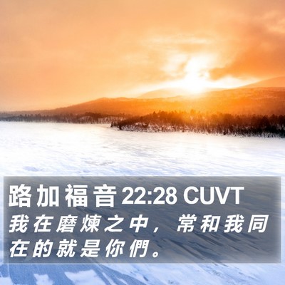 路 加 福 音 22:28 CUVT Bible Verse Image